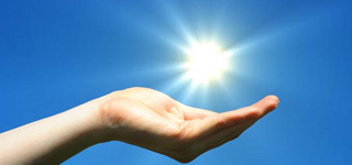 a hand with the sun a hand with the sun