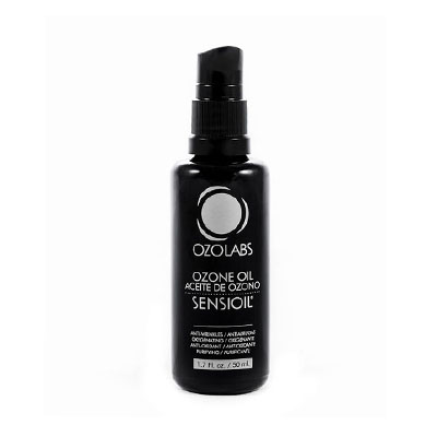 an oil made with ozone and other organic ingredients to prevent premature ageing